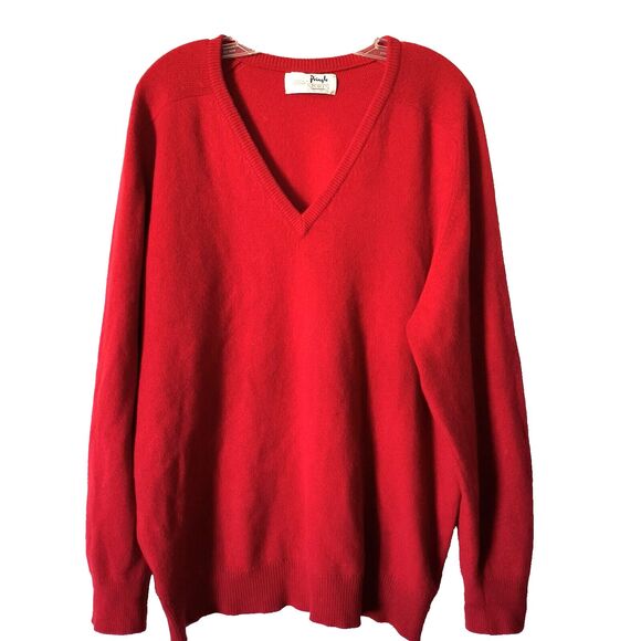 Pringle of Scotland Other - Pringle of Scotland Sweater Vtg Cashmere Red Pullover Red Mens 44 L *Sm defect*